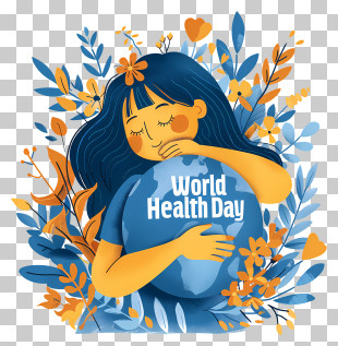 World Health Day - World Health Day Themed Artwork With Earth And Nature PNG