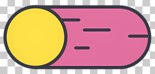 Icon - Yellow And Pink Comet PNG