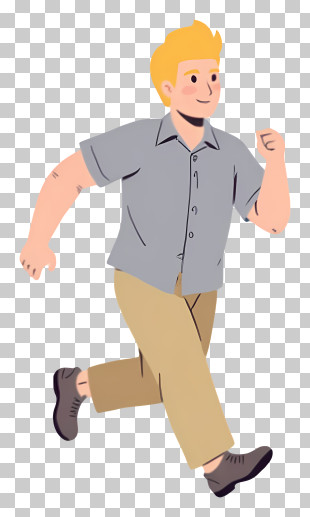 Running Man - Running Man In Casual Outfit PNG