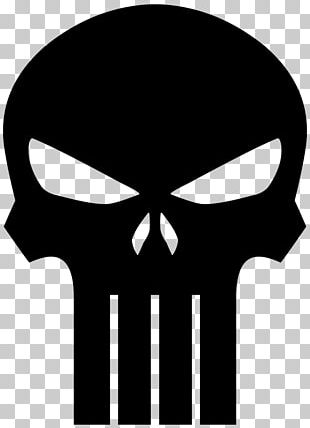 Punisher Stencil Skull PNG, Clipart, Airbrush, Art, Black And White ...
