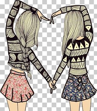 Girly girl Drawing Best friends forever Friendship, others, love, hair  Accessory, hat png