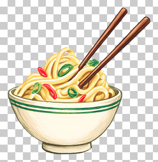Noodles With Chopsticks - Noodle Bowl With Chopsticks PNG