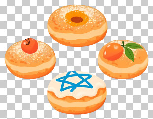 Sufganiyot - Colorful Donuts For Hanukkah Celebration PNG