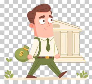 Businessman Taking Loan - Businessman With Money Bag PNG