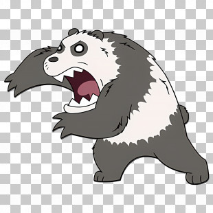 We Bare Bears - Angry Cartoon Panda In Expressive Posture PNG