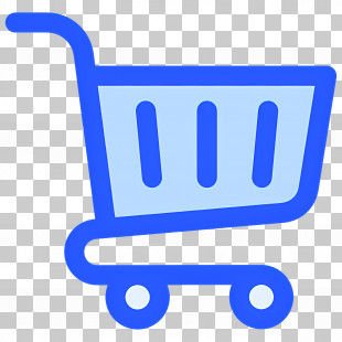 Shopping Cart - Blue Shopping Cart Icon Representation PNG