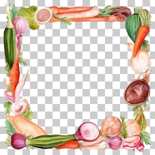 World Food Day - Artistic Vegetable Frame With Root Vegetables PNG