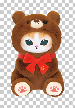 Mofusand - Cute Cat In Bear Costume PNG