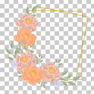 Floral Frame - Floral Frame Design PNG