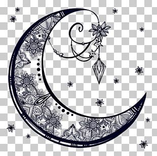 Drawing Crescent Moon PNG
