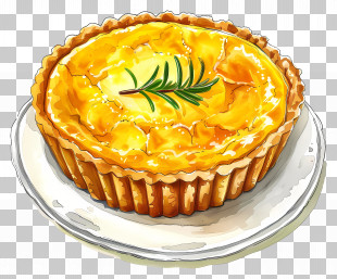 Custard Tart - Delicious Tart Pie Illustration PNG