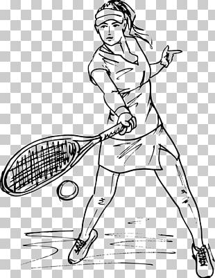 Tennis Player Drawing Illustration PNG, Clipart, Arm, Badminton Player