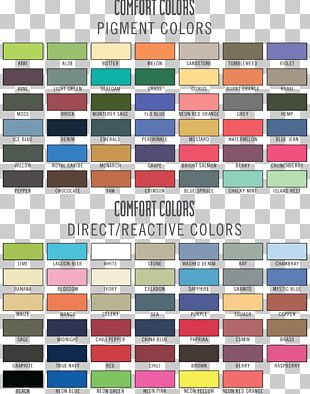 Comfort Color T Shirt Color Chart
