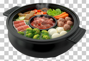 Cartoon Hot Pot - Steaming Hot Pot Illustration PNG