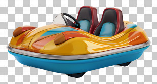 Bumper Car - Yellow Bumper Car For Amusement Park PNG