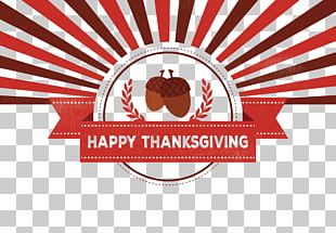Thanksgiving Retro Style Christmas Illustration PNG