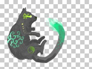 Cat Green Font PNG