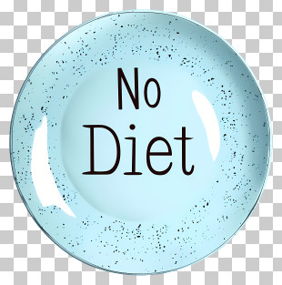 International No Diet Day - No Diet Blue Plate PNG