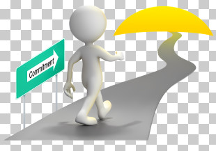 Stick Figure - Character Walking On Commitment Path Toward Sunrise PNG