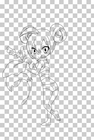 Ear Line Art White Character Sketch PNG
