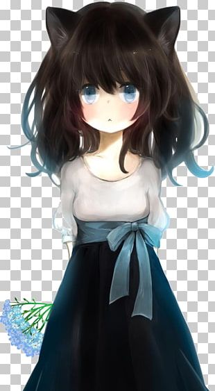 Kavaii Anime Female Drawing Chibi PNG, Clipart, Anime, Art, Black Hair ...