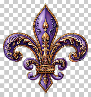 Fleur De Lis - Elegant Purple Fleur-de-lis Design PNG