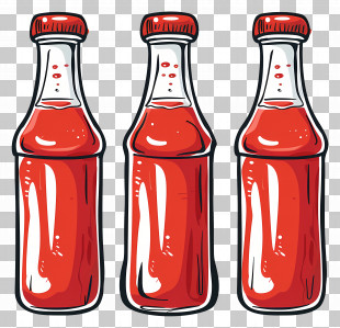 Ketchup Bottle - Cartoon Illustration Of Ketchup Bottles PNG