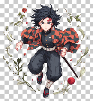 Demon Slayer - Anime Character With Sword PNG
