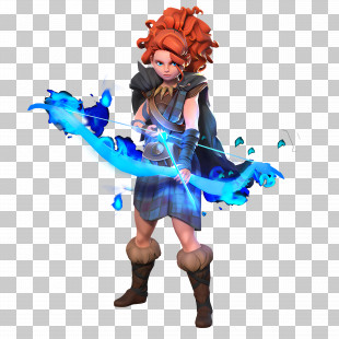 Merida - Magic Archer With Blue Energy PNG