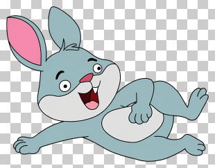 Cartoon Bunny - Happy Bunny Cartoon Character PNG