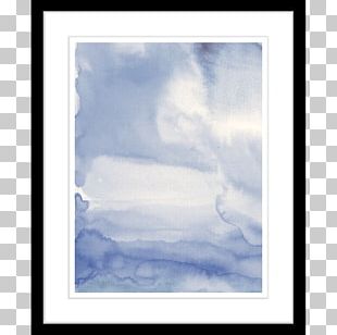 Window Frames Blue Watercolor Painting PNG