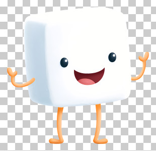 Sugar Cube - Happy Sugar Cube Cartoon PNG