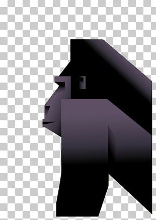 Gorilla Black Purple PNG