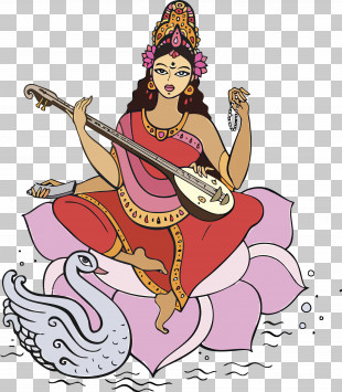 Saraswati Hinduism Devi Ganesha Basant Panchami PNG, Clipart, Basant ...