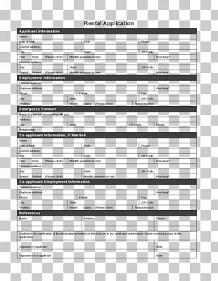 Rental Agreement Template Application For Employment Renting House PNG