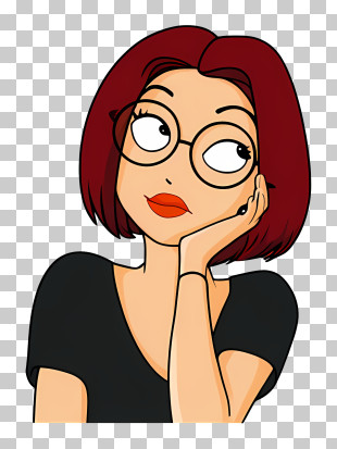 Daria Morgendorffer - Red-haired Girl With Glasses In Thought PNG