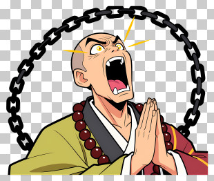 Gyomei Himejima - Expressive Monk Shouting PNG