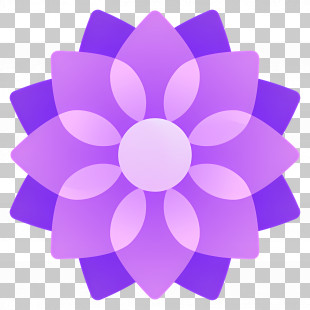 Mandala - Beautiful Purple Flower Illustration PNG