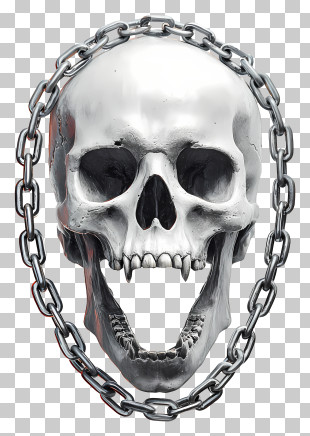 Final Destination Bloodlines - Metal Skull With Chain PNG