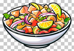 Ceviche - Colorful Salad In A Bowl PNG
