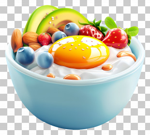 Breakfast Bowl - Fruit And Yogurt Bowl PNG