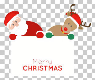 Santa Claus Figures - Cartoon Santa And Reindeer For Christmas PNG