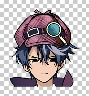 Syd Craft - Detective Boy With Hat And Magnifying Glass Illustration PNG