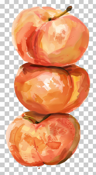 Peach - Watercolor Painting Of Peaches PNG