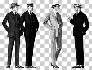 Edwardian Era Suit Vintage Clothing Fashion PNG