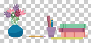 Teachers Day - Books And Stationery On Desk PNG