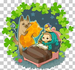 Cartoon Storytelling Bedtime Story Illustration PNG