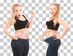 Woman - Woman Measuring Waist With Tape PNG