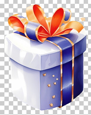 Present - Beautiful Gift Box With Ribbon Bow PNG