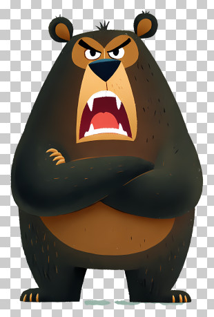 Angry Briar Bear - Fierce Angry Bear PNG